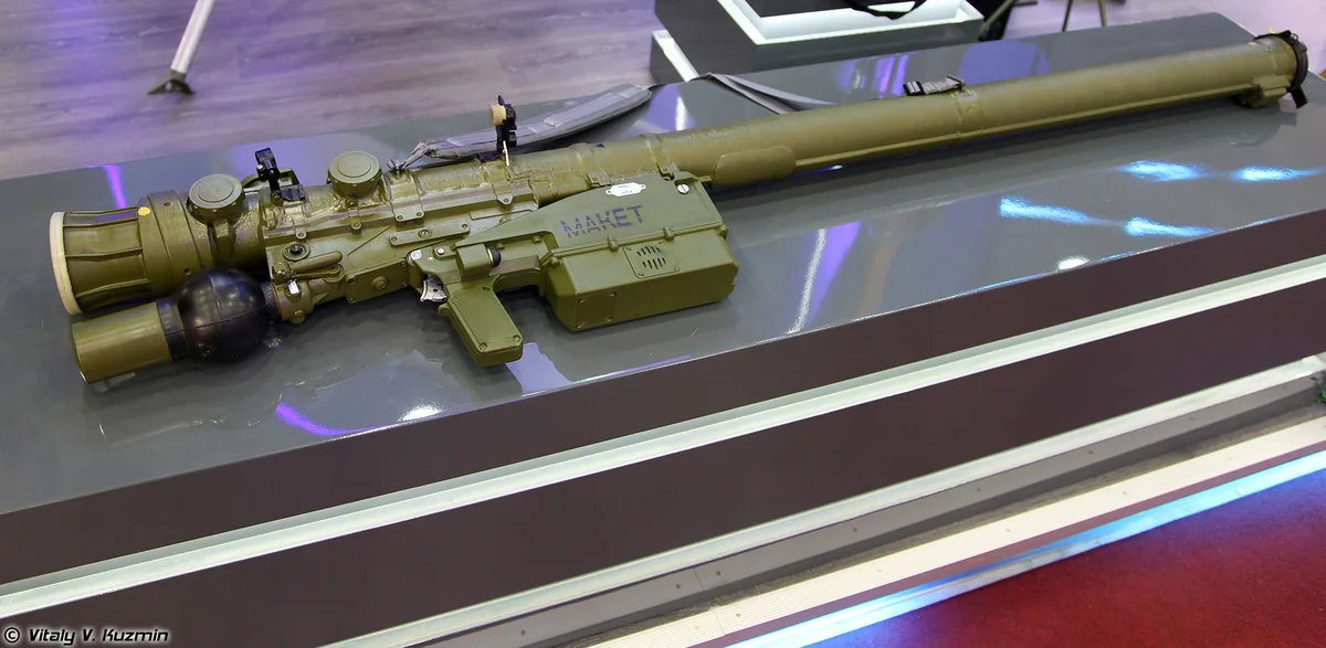 9K333 Verba MANPADS launcher (inert display mock-up) — real-world reference photo — not the in-game model